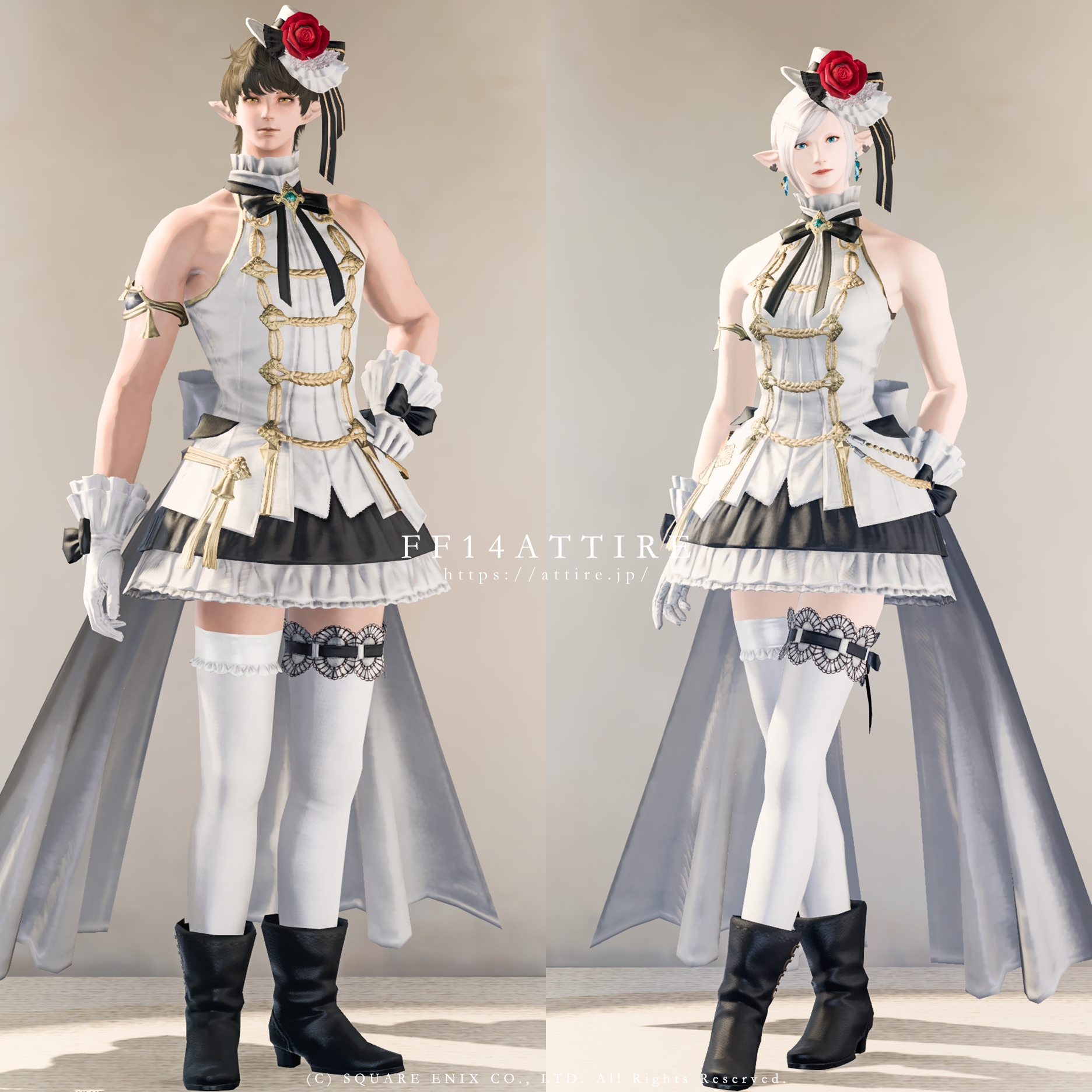 女性L】FF14 コスプレ衣装 ソングバード 白 フルセット 販売直送 