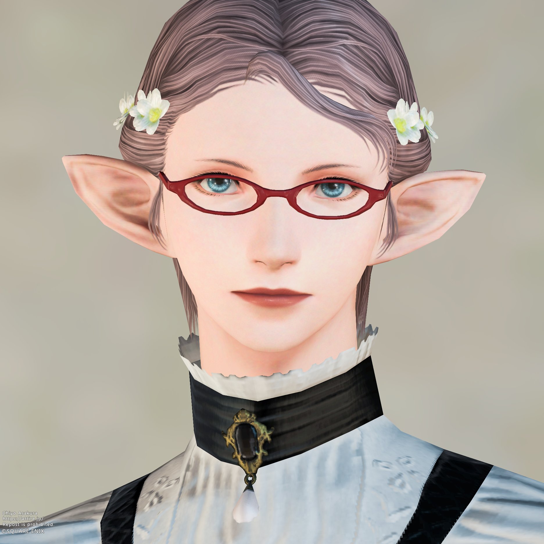 スタイルカタログ:オーバルリーディンググラス（フェイスアクセサリー）