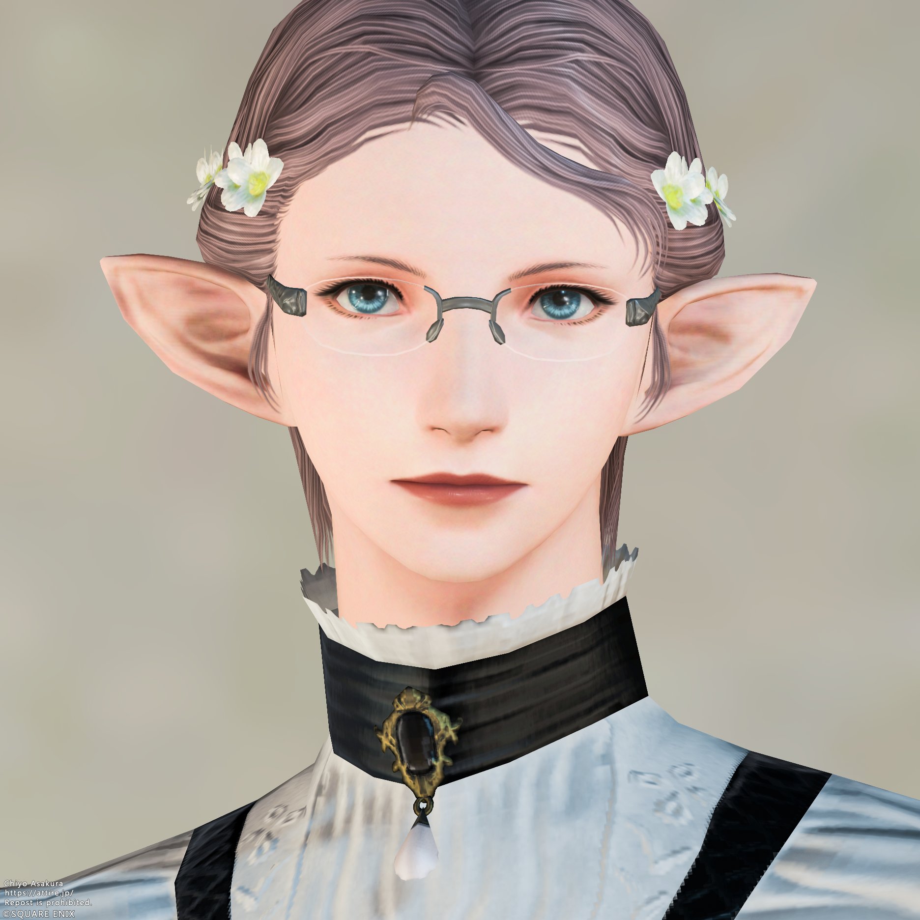 スタイルカタログ:エレガント・リムレスグラス（フェイスアクセサリー）