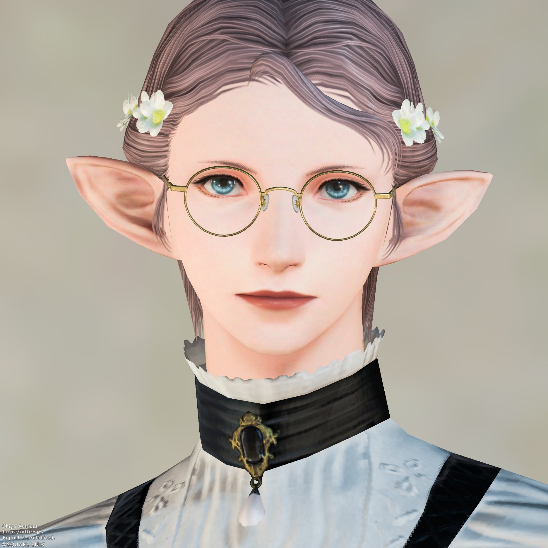 スタイルカタログ:スリムフレームグラス（フェイスアクセサリー）